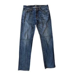 7 For All Mankind Slimmy Slim Fit Jeans Mens 34 Medium Wash Blue Denim